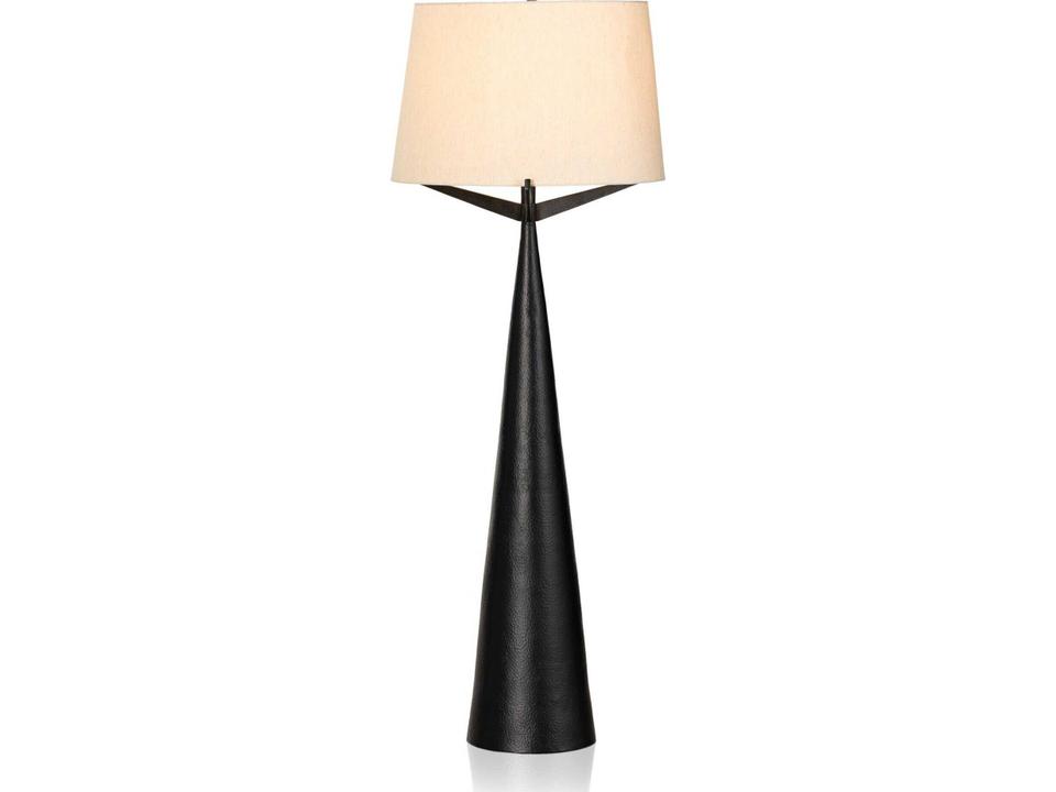 Asher Ziggy Hammered Black Aluminum Floor Lamp