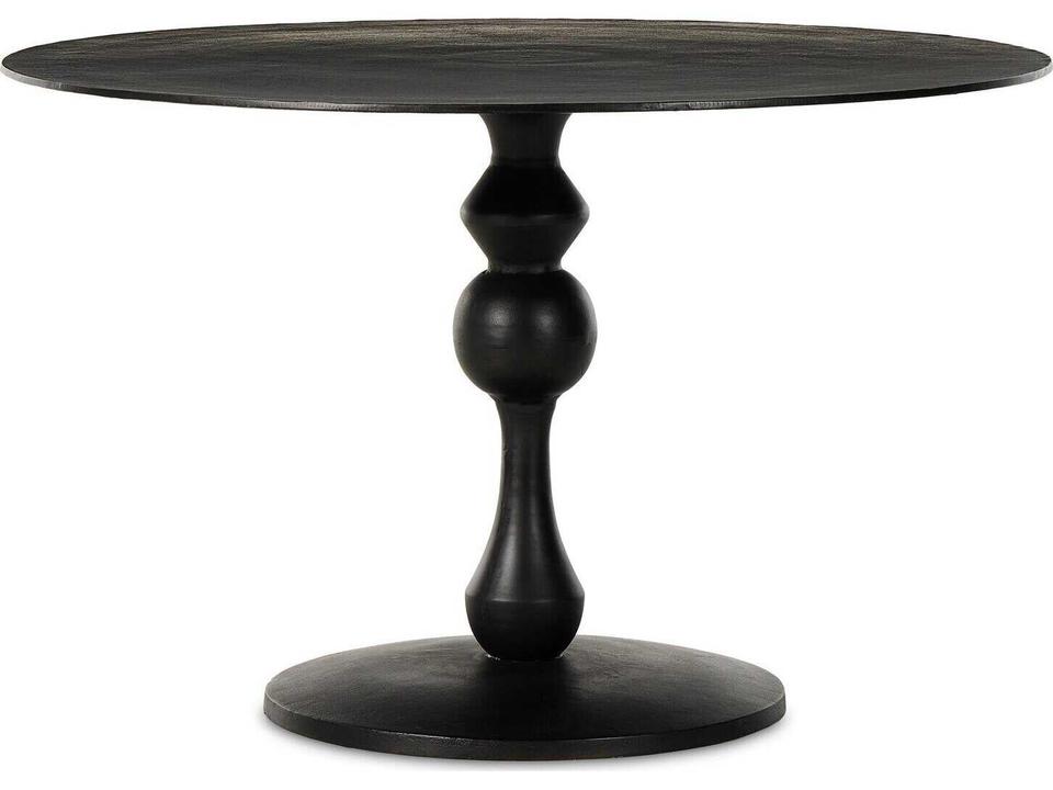 Marlow Daffin 48-Inch Round Bistro Dining Table in Black Antique Aluminum