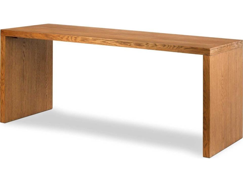 Bolton Posada Amber Oak Veneer Brown Wood Writing Desk