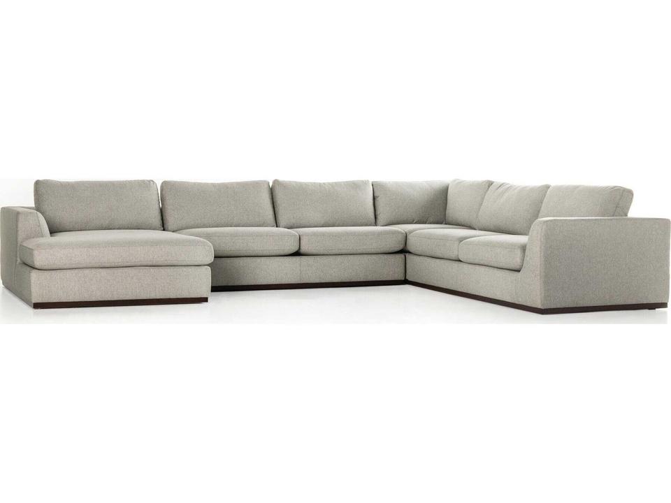 Centrale Colt 4-Piece Modular Sectional Sofa in Aldred Silver