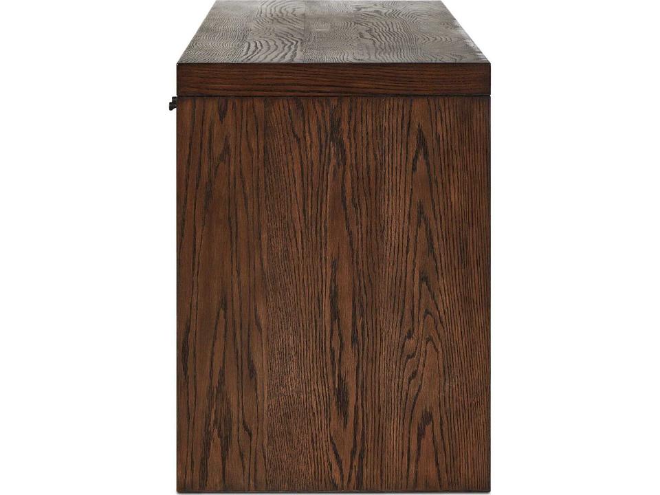 Hamilton 78" Oak Wood Umber Veneer Media Console