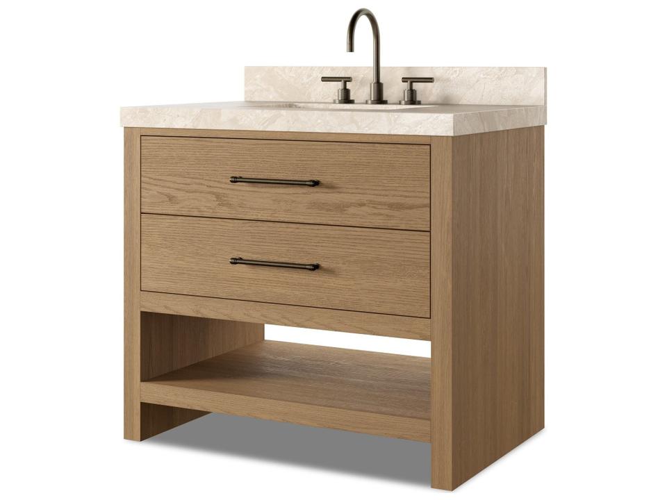 Anthem Single Vanity Satin Light Wash Oak