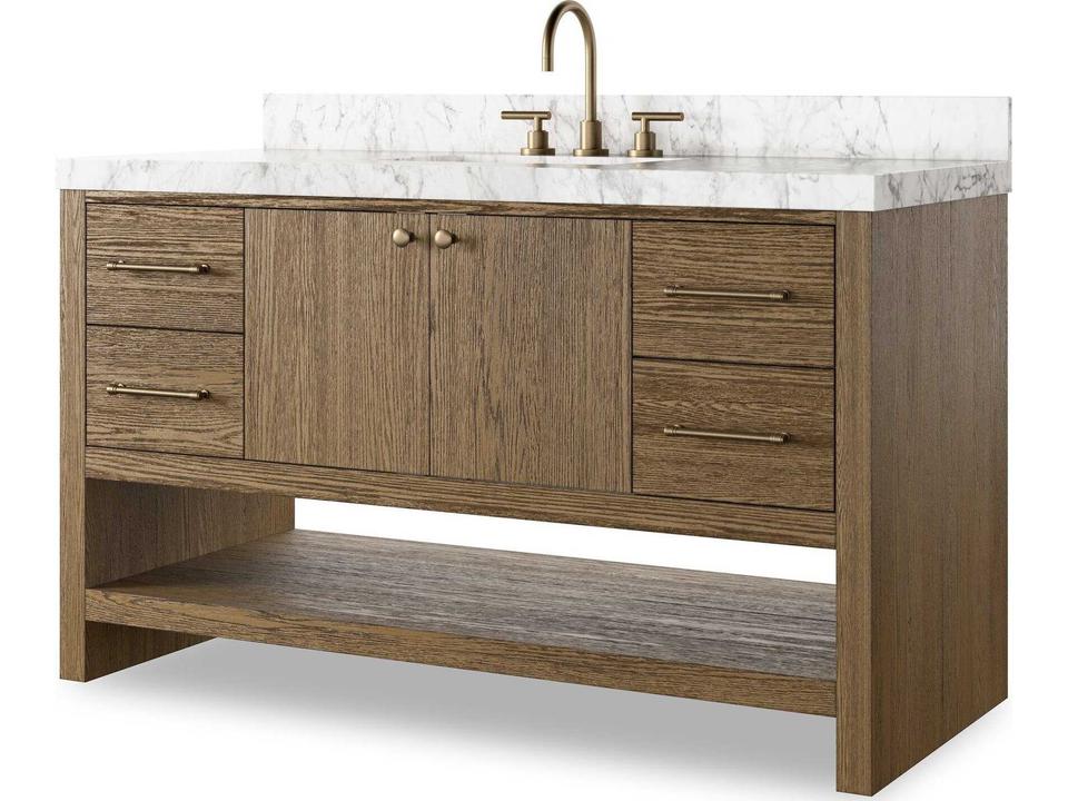 Anthem Single Wide Vanity in Washed Natural Veneer