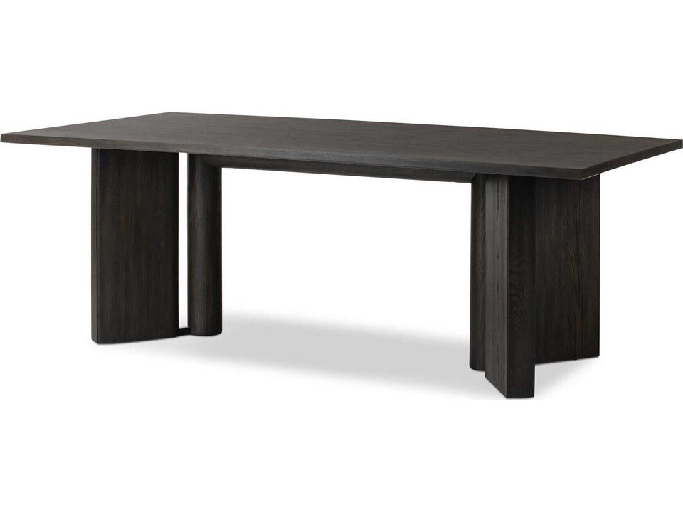 Huxley 84-Inch Rectangle Dining Table in Smoked Black Veneer