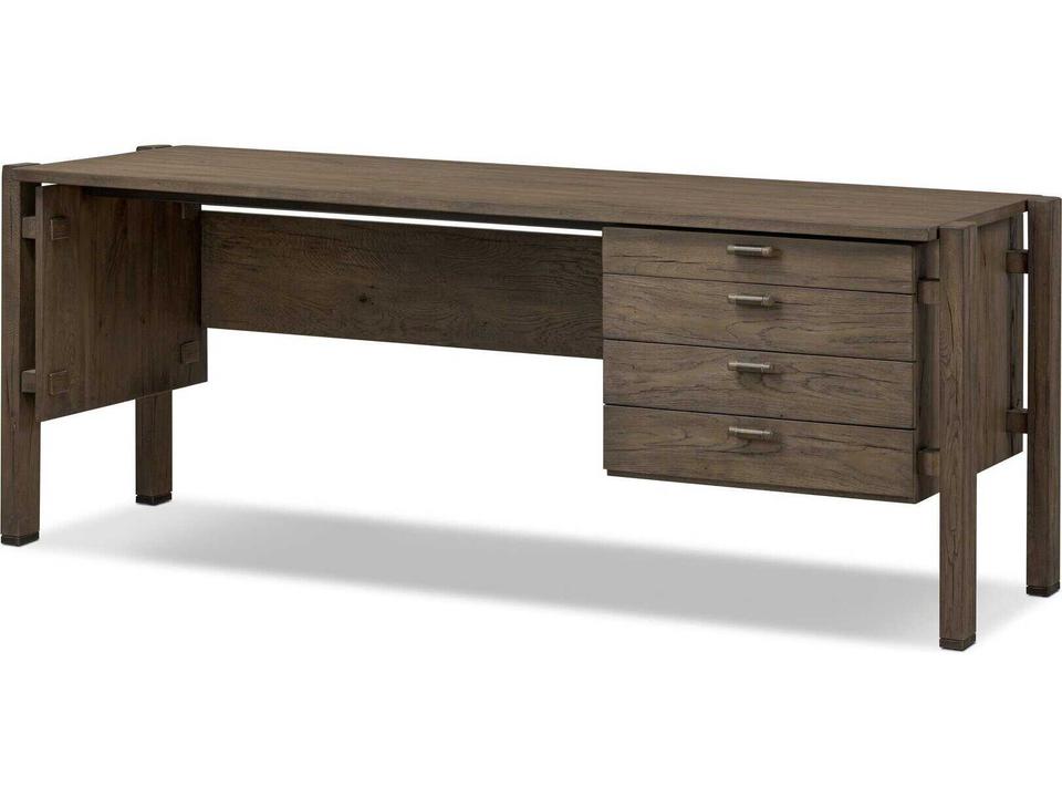Bina Marcela Brown Oak Wood Writing Desk