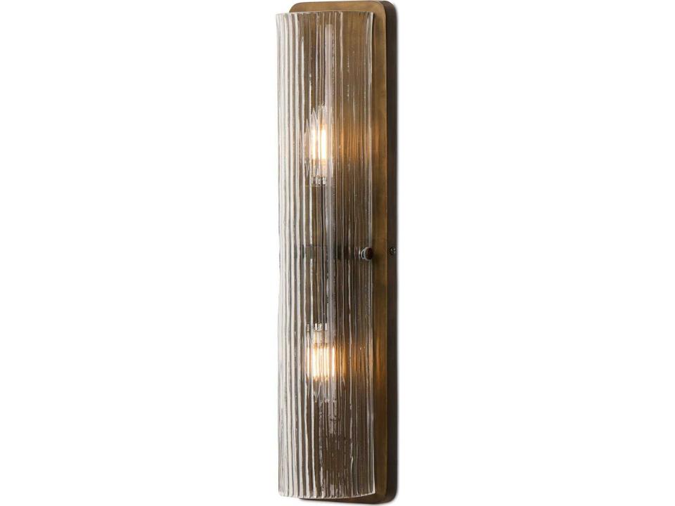 Hutton Kenji Wall Sconce Clear Reeded Glass