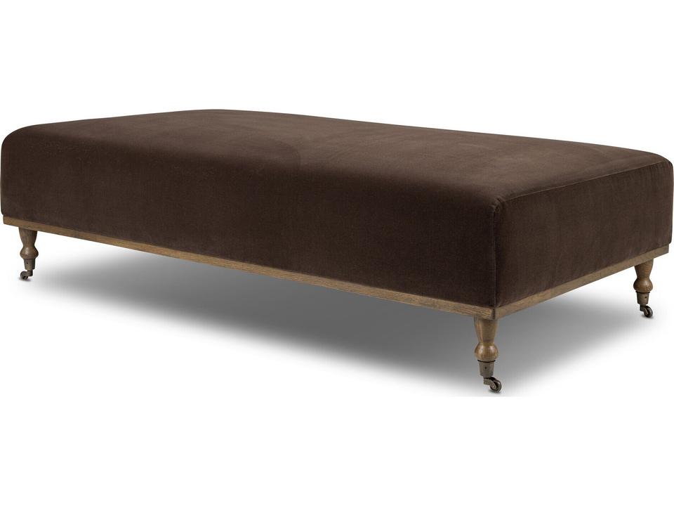 Easton Harlin Cocktail Ottoman in Surrey Cocoa Performance Fabric