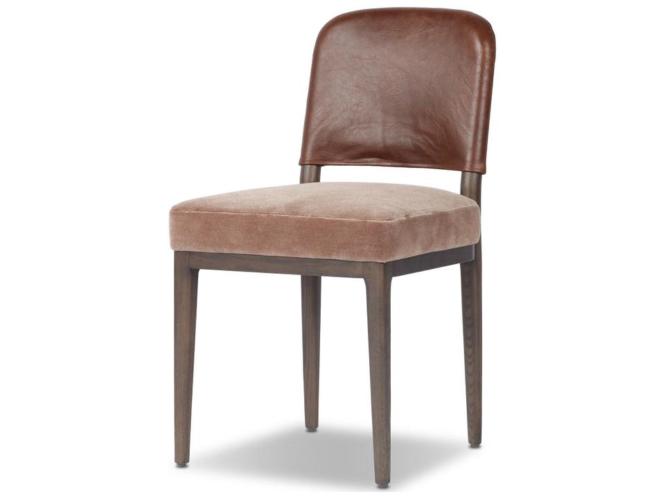 Houghton Monte Mushroom Leather Armless Dining Chair