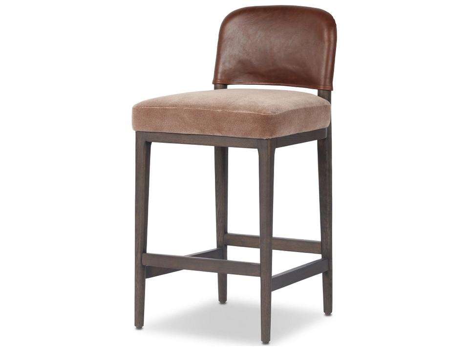Houghton Upholstered Ash Wood Counter Stool