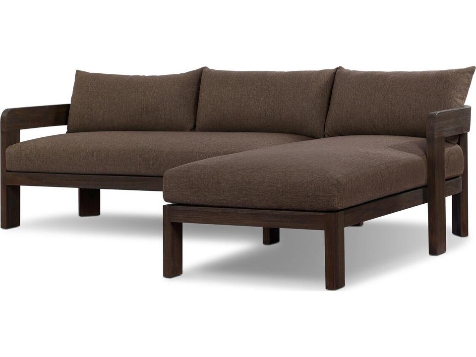 Pembrook 2-Piece Right-Facing Outdoor Sectional Sofa in Ellor Brown