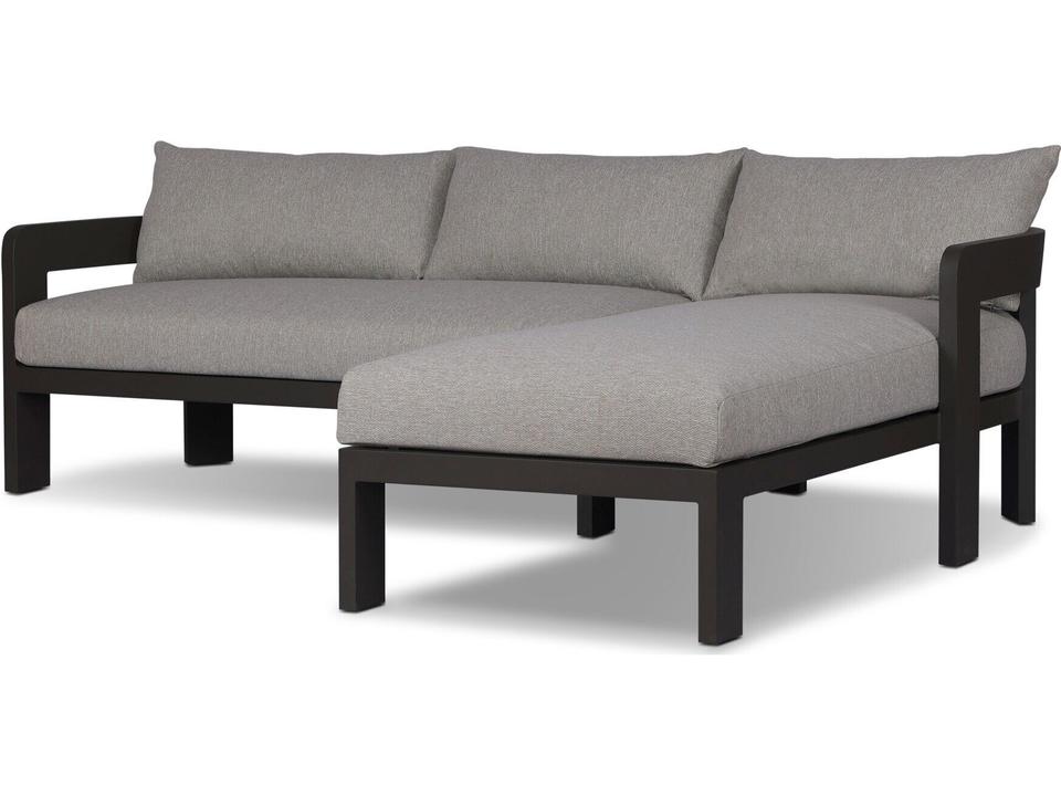 Pembrook 2-Piece Right Facing Outdoor Sectional Sofa in Concha Fog