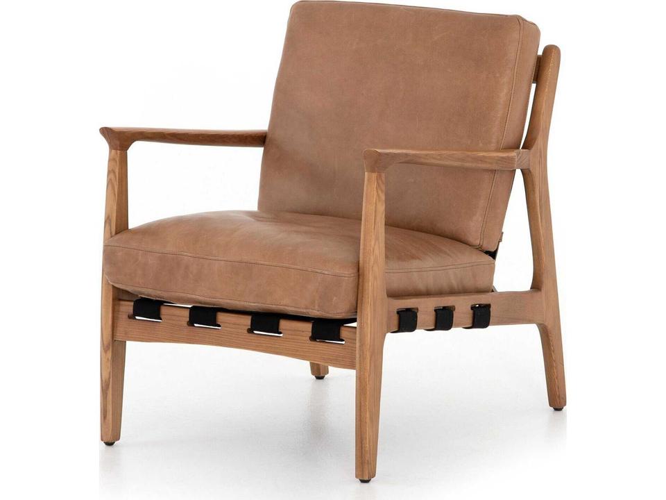 Bishop Silas Brown Leather Accent Chair