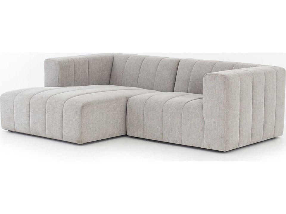Grayson Langham 2-Piece Modular Upholstered Sectional Sofa in Napa Sandstone