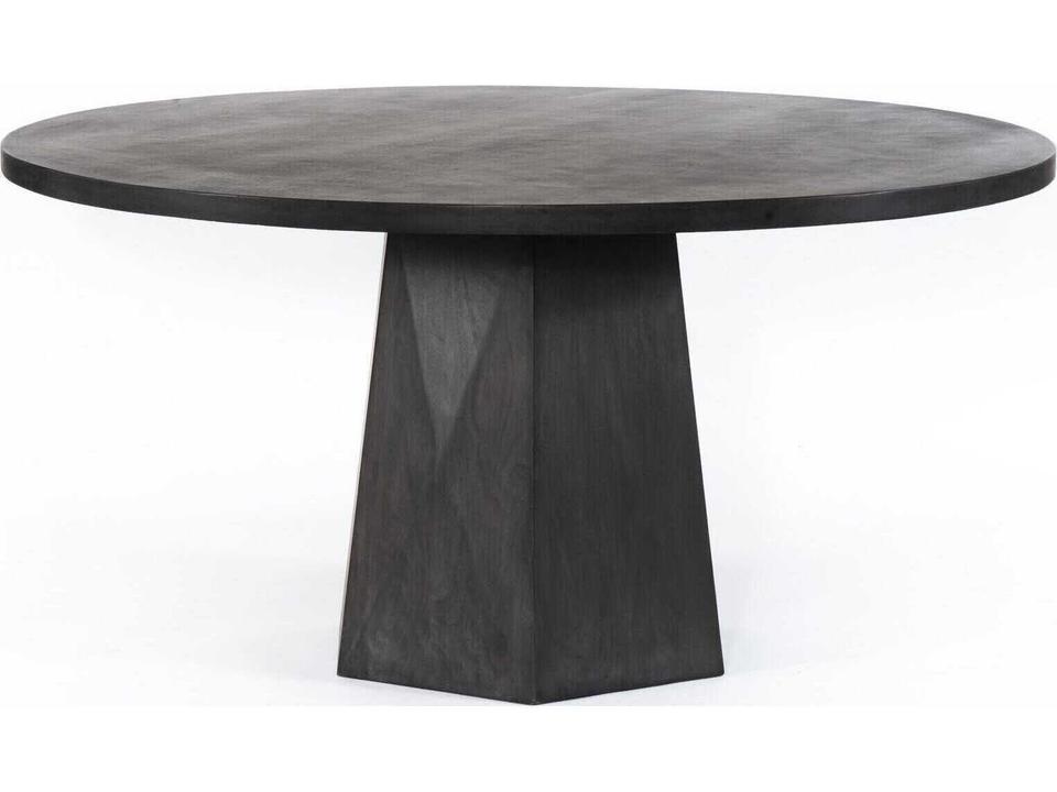 Kesling 60-Inch Round Dining Table in Coal On Mango Wood