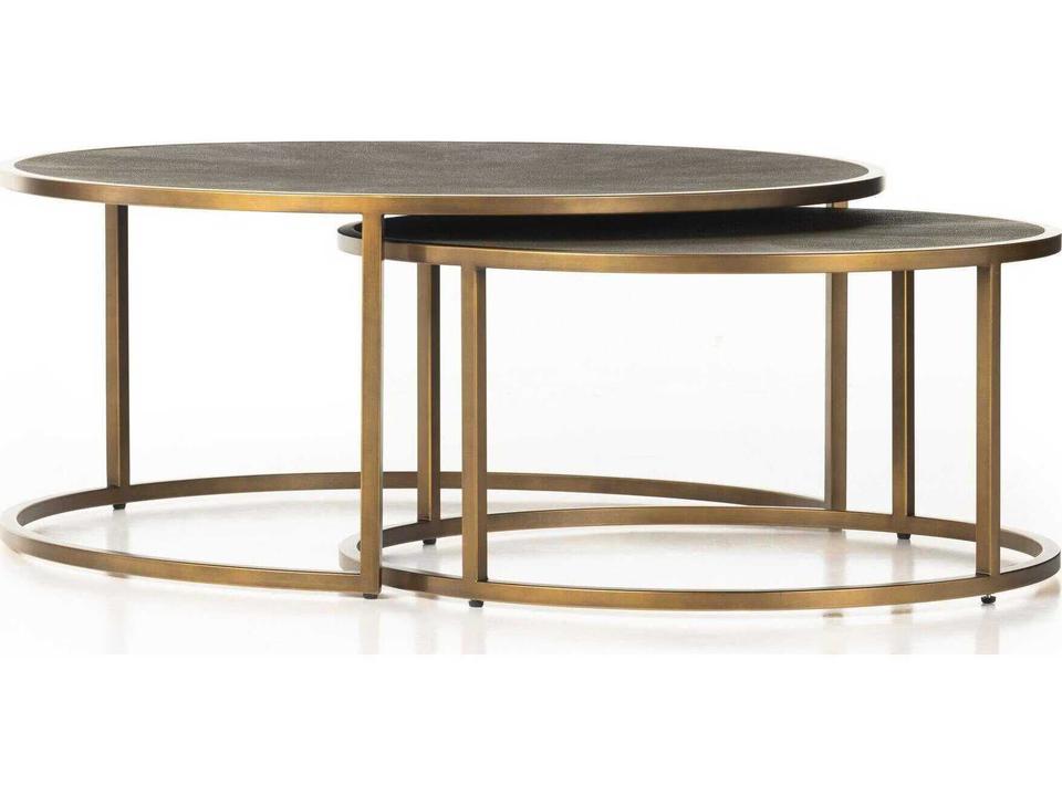 Bentley Nesting Coffee Table Faux Shagreen