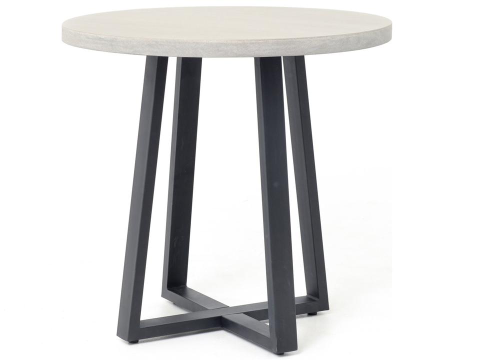 Constantine Cyrus Round Dining Table in Light Grey and Matte Black