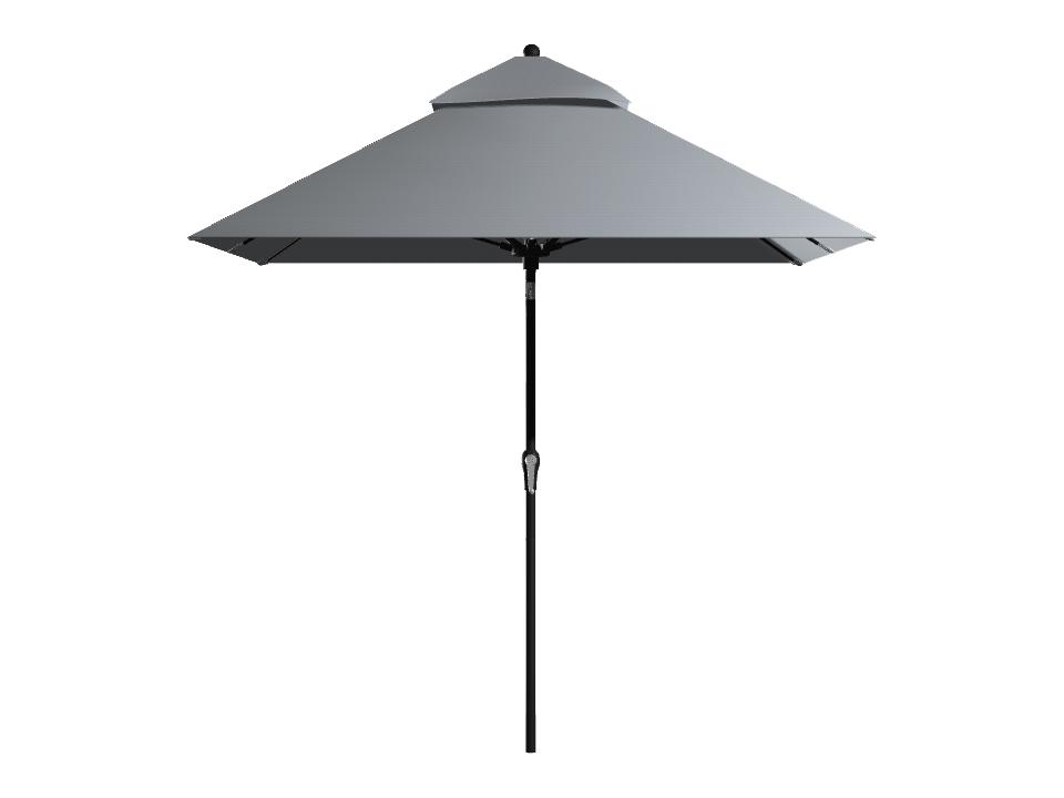 Frankford Outdoor Umbrellas Monterey Custom Fiberglass Market 8 x 10 Foot Rectangular Crank Auto Tilt Outdoor Umbrella