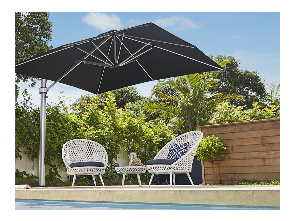 Eclipse 10-Foot Square Cantilever Outdoor Umbrella