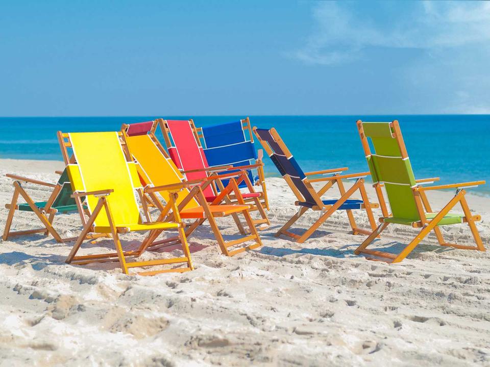 Oak Wood Beach Chair Outdoor Lounge Set