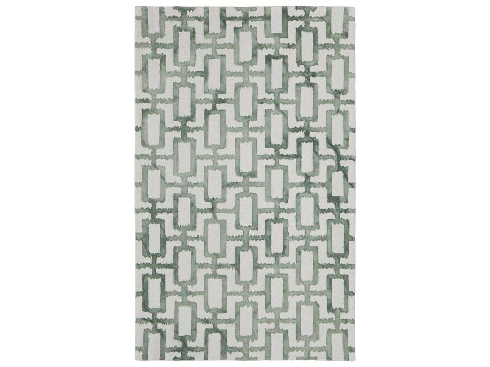 Feizy Lorrain Modern Geometric Hand-Tufted Wool Area Rug Ivory Green