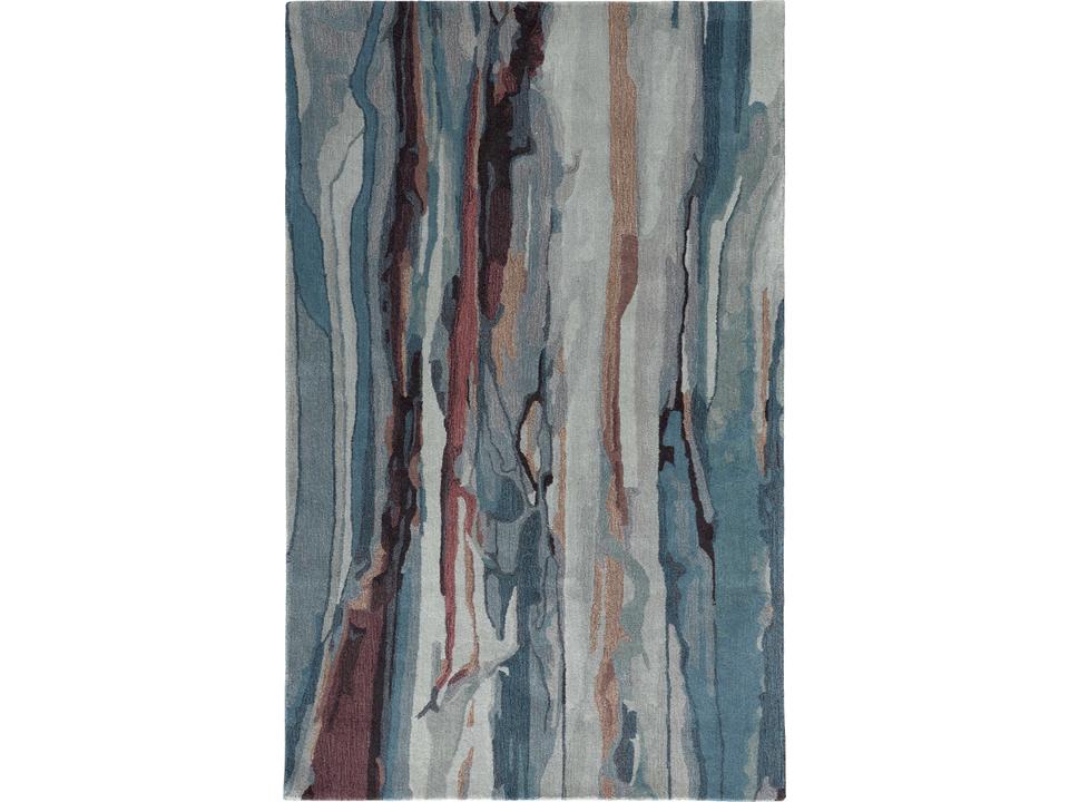 Amira Area Rug Purple Green Abstract Watercolor