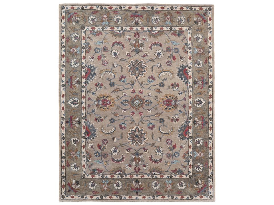 Rylan Collection Multi-Color Hand Tufted Wool Area Rug with Floral Design