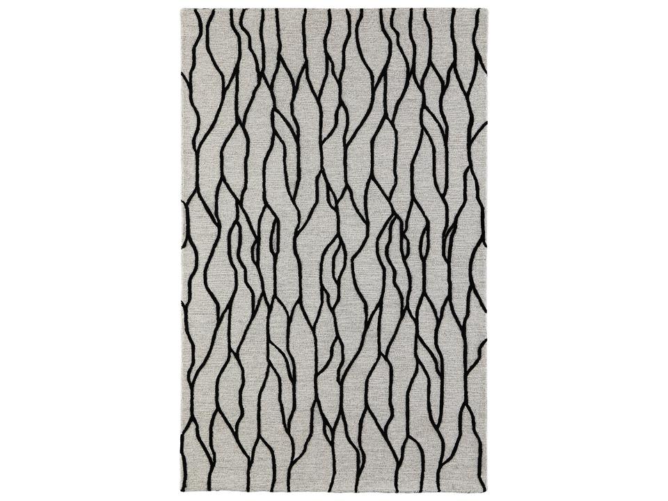 Feizy Enzo 8734F Black Taupe Hand-Tufted Area Rug