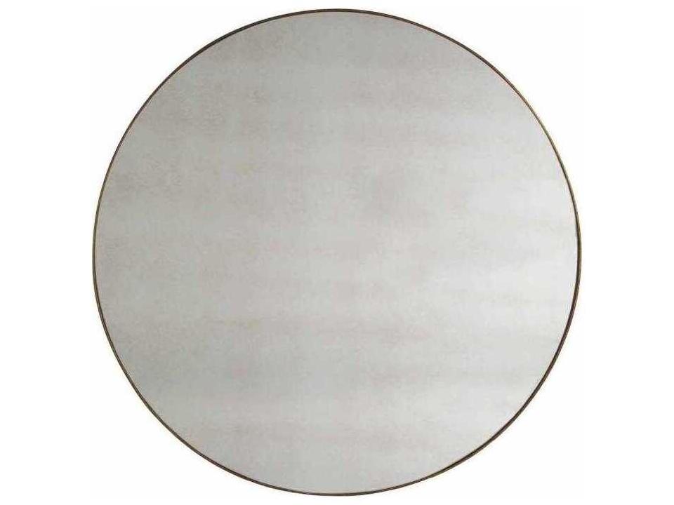 Nancy Circle Accent Mirror in Gilded Gold