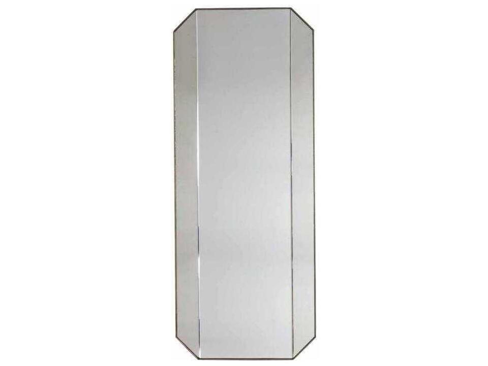 Lacy Elongated Octagonal Wall Mirror in Brushed Champagne