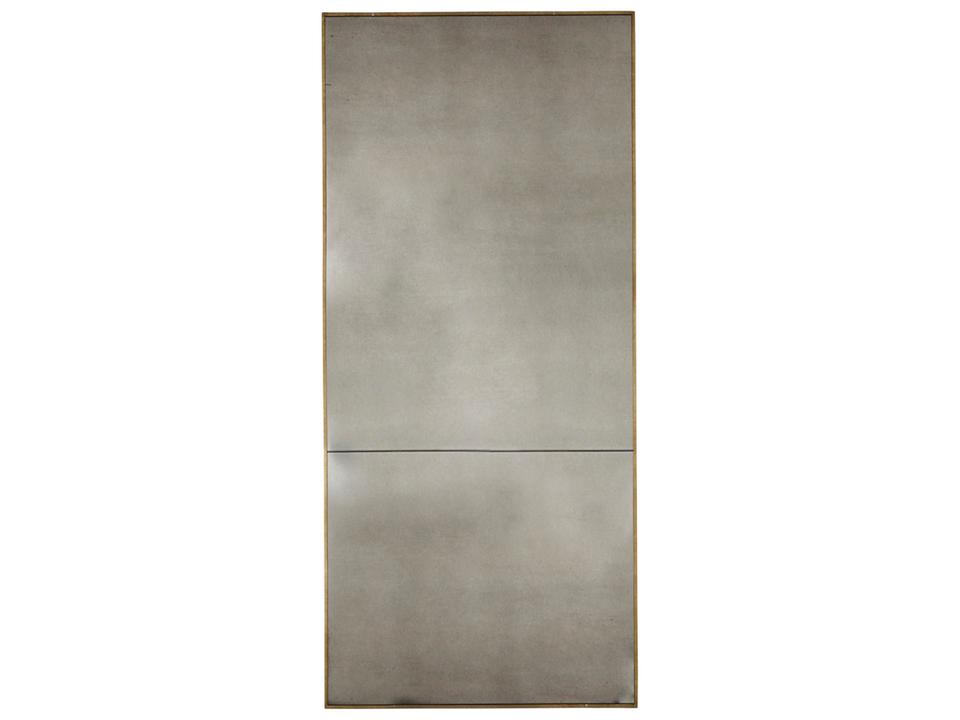 Tara Rectangular Full-Length Mirror with Champagne Iron Frame and Antique Finish