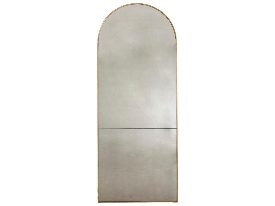 Teno Arch Vertical Wall Mirror in Champagne and Antique Mirror