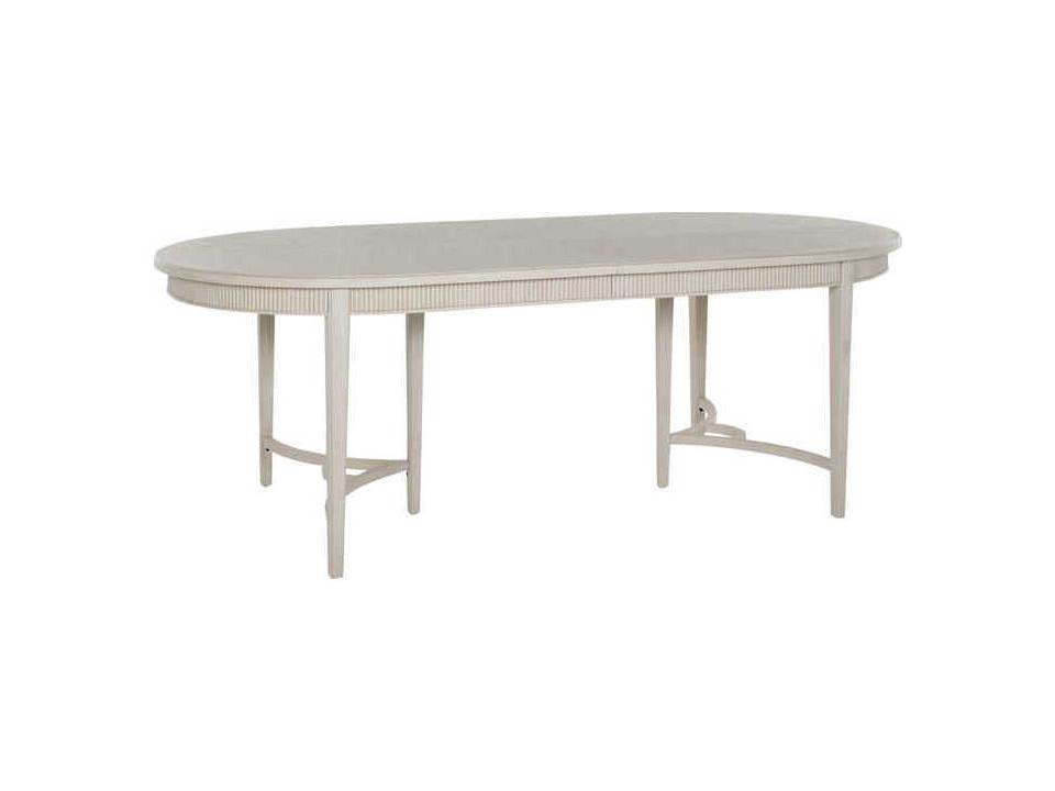 Whitlock Oval Extendable Dining Table in Cerused White