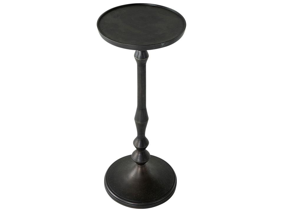 Dario Round Cast Aluminum Drinking Table in Heavy Cast Bronze
