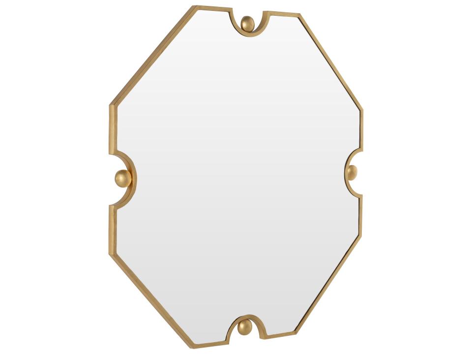 Monet Octagonal Wall Mirror in Antique Brass