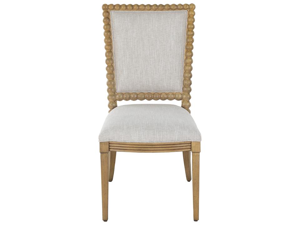 Knox Upholstered Armless Dining Side Chair in Rustic French Oak