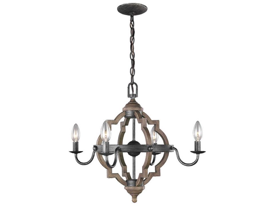 4-Light Socorro Chandelier in Stardust Finish