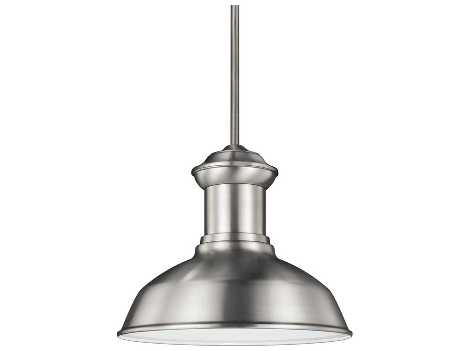 Fredricksburg 1-Light Outdoor Pendant Light in Satin Aluminum