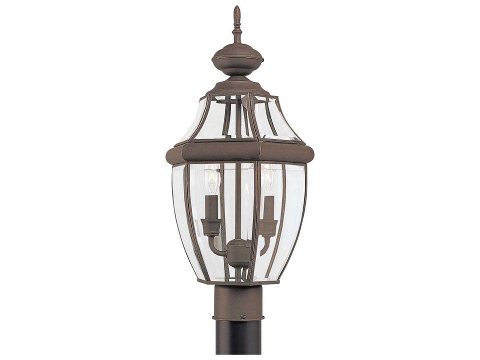 Lancaster 2-Light Outdoor Post Lantern in Antique Bronze