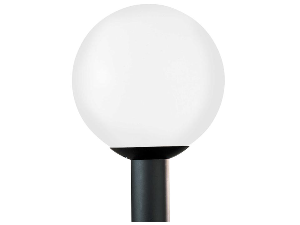 Outdoor Globe 1-Light Outdoor Post Light in White Plastic