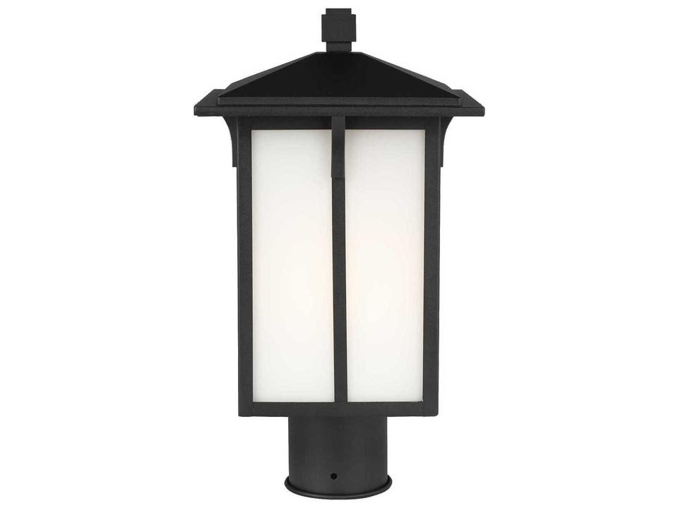 Tomek 1-Light Outdoor Post Lantern in Black