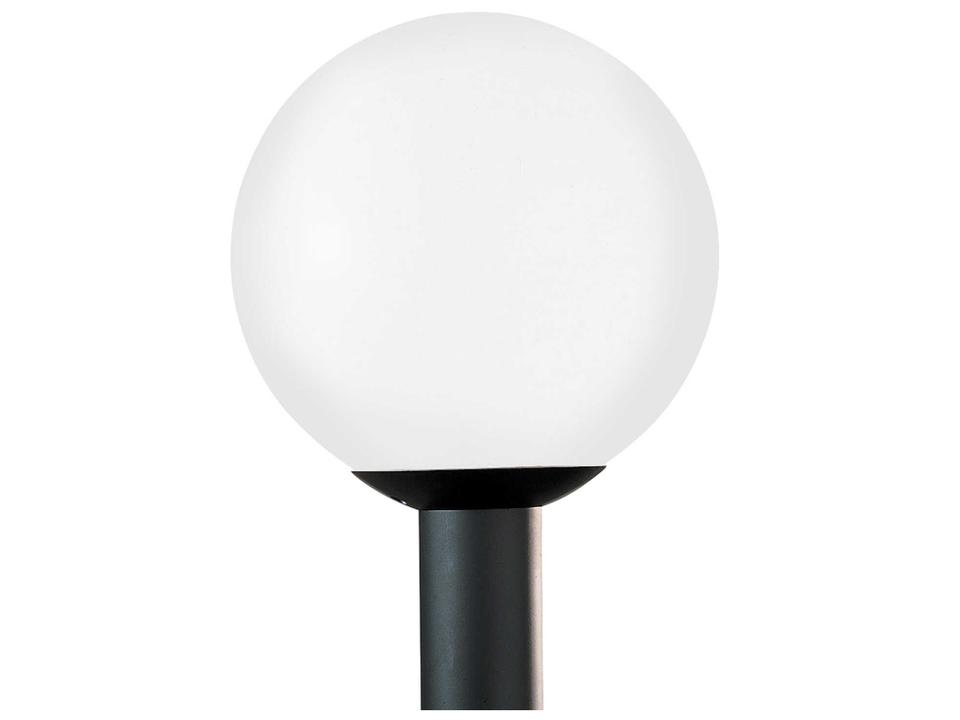 Outdoor Globe 1-Light Outdoor Post Light in White Plastic