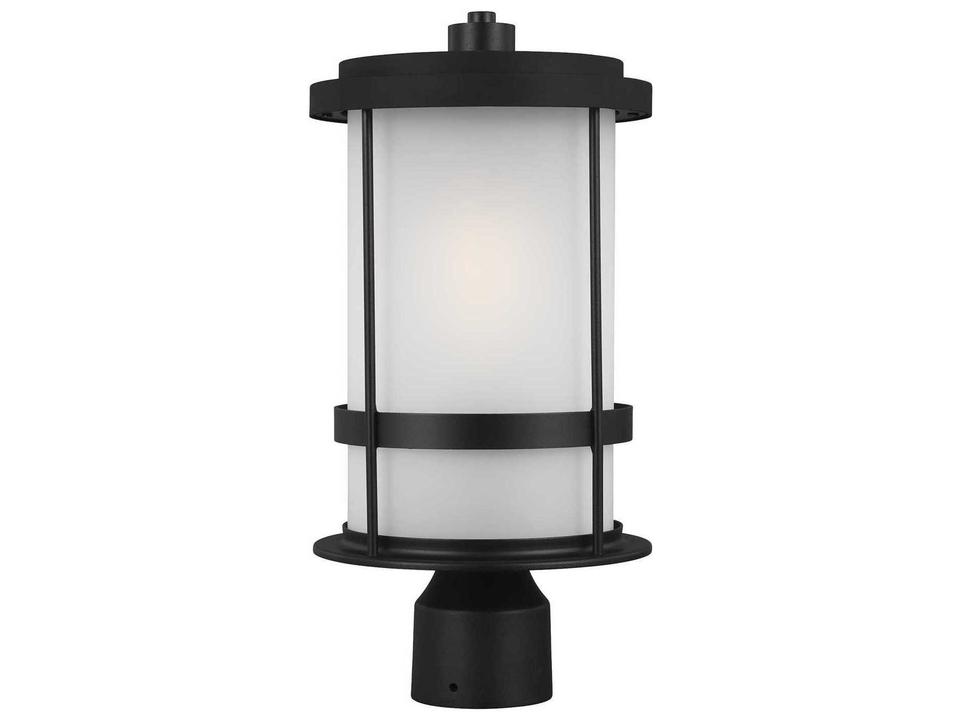 Wilburn 1-Light Outdoor Post Lantern in Black