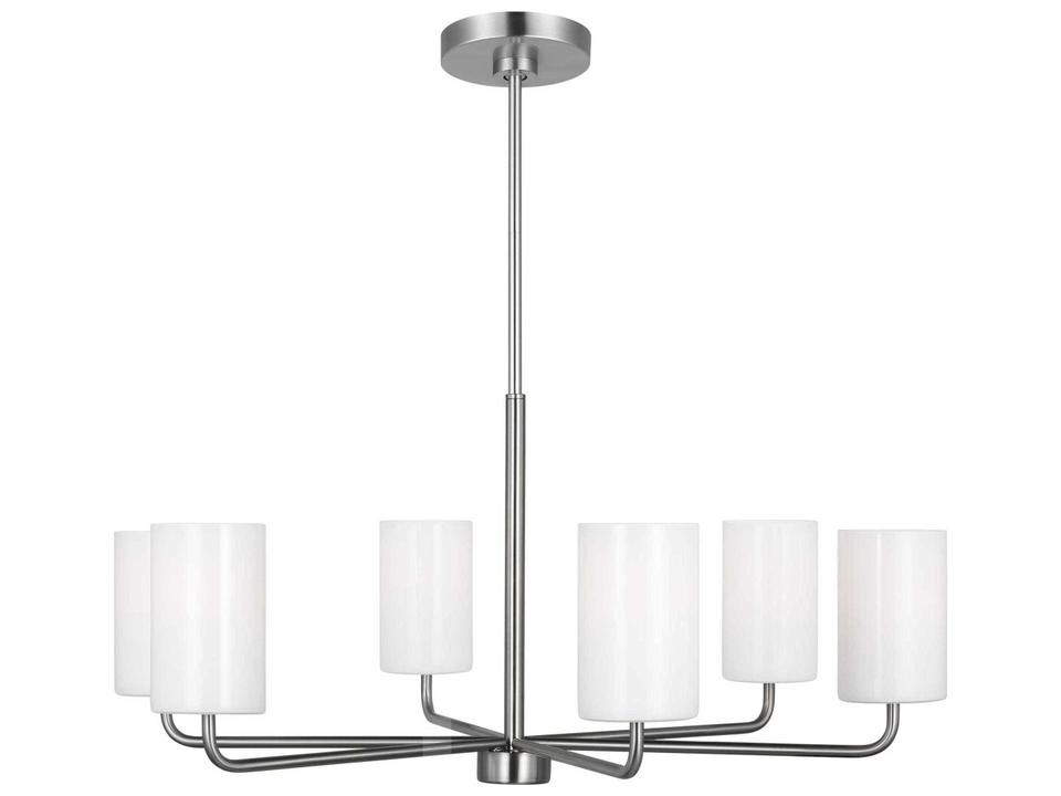 Rhett 6-Light Chandelier in Brushed Steel