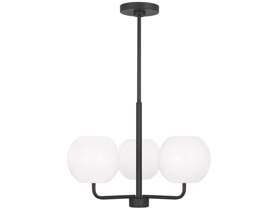 3-Light Rory Chandelier in Midnight Black