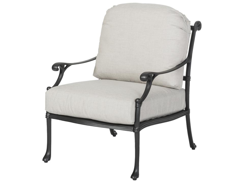 Michigan Cast Aluminum Outdoor Lounge Chair with Cushion