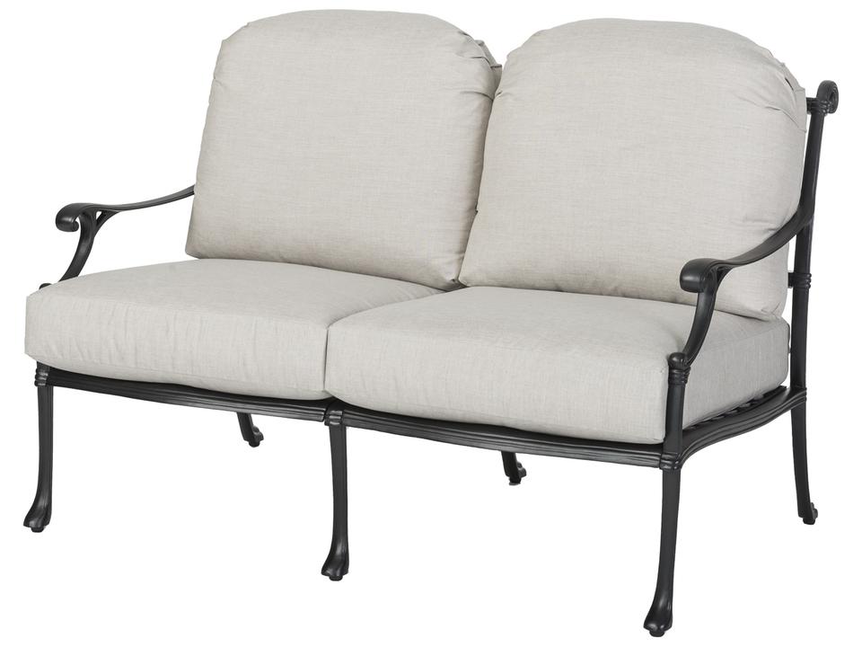 Michigan Cast Aluminum Outdoor Loveseat in Vintage Finish