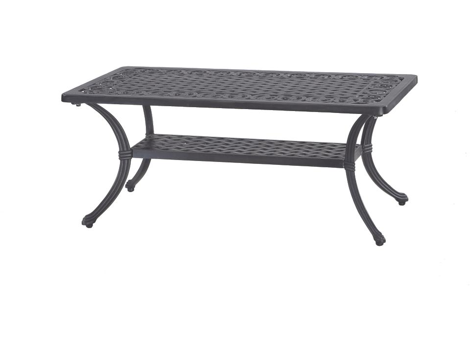 Michigan Cast Aluminum Rectangular Outdoor Coffee Table