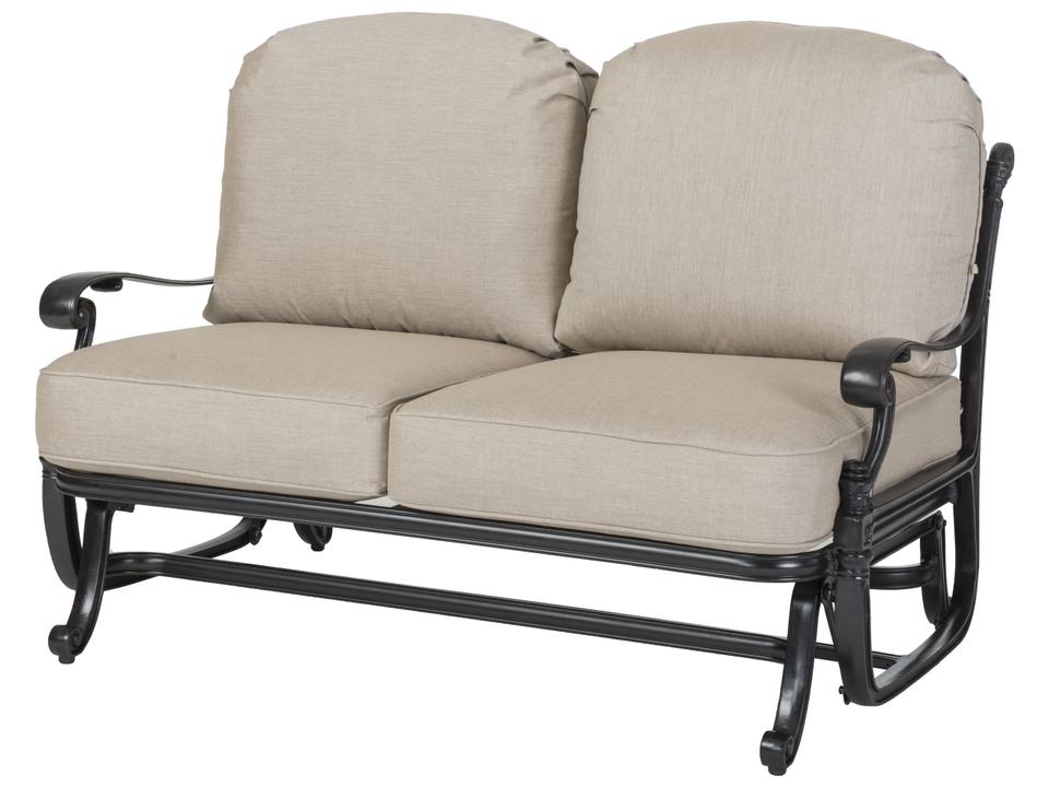 Florence Cast Aluminum Outdoor Loveseat Glider