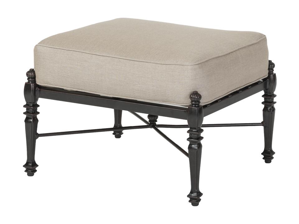 Grand Terrace Cast Aluminum Outdoor Ottoman