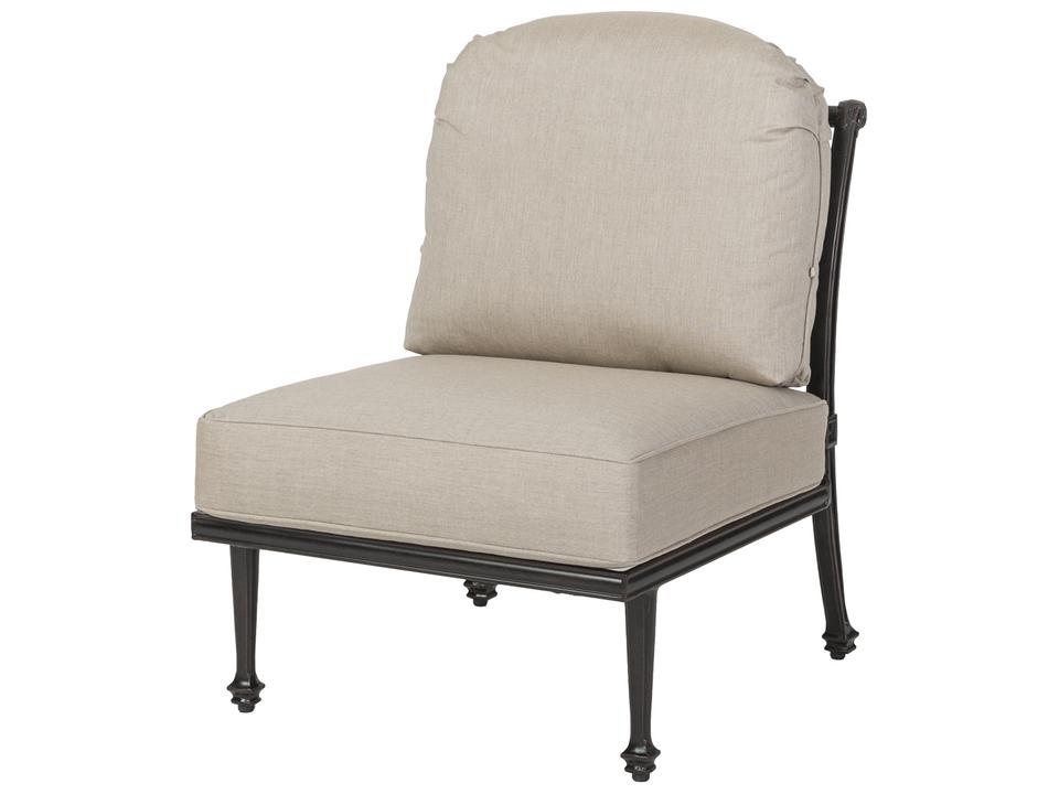 Grand Terrace Armless Cast Aluminum Outdoor Lounge Chair